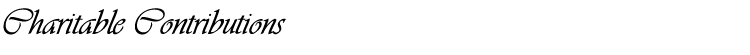 Charitable Contributions